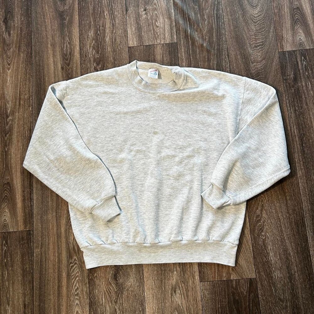Vintage 90s Jerzees Heather Grey Crewneck